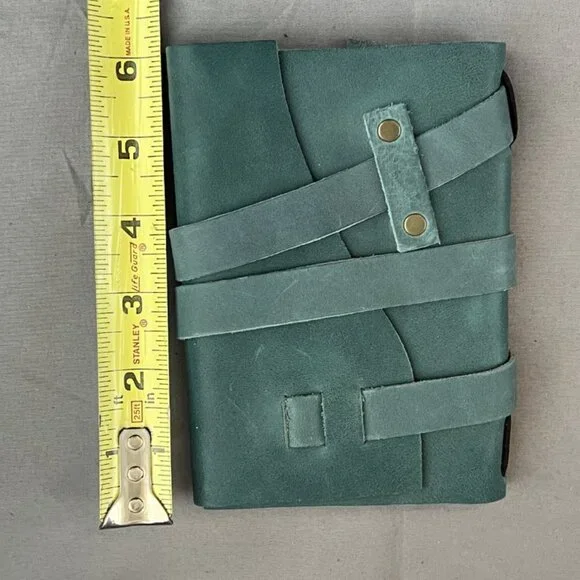 Portland Leather, Crossbody Tote, Beluga/White, w/Journal & Tassel Bag Charm - Picture 13 of 15